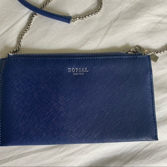 Sorial Handbags - Sorial crossbody bag Brilliant blue w silver chain